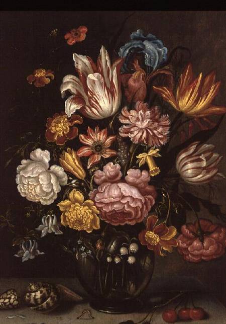 Still Life of Flowers in an Ovoid Vase à Abraham Bosschaert
