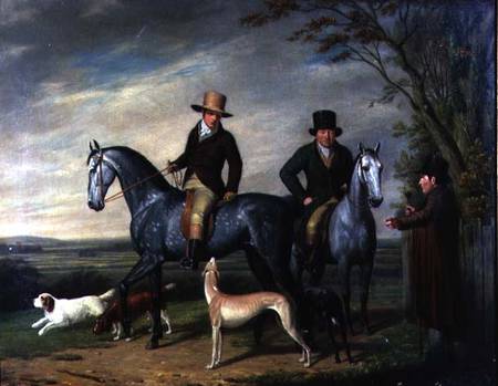 Two Gentlemen on Grey Hunters à Abraham Cooper