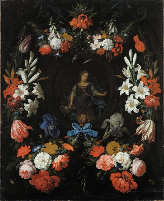 Garland of Flowers à Abraham Mignon