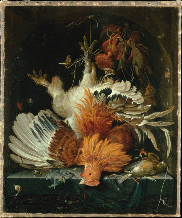Still Life with Dead Poultry à Abraham Mignon