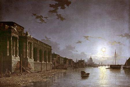 A View of the Thames à Abraham Pether