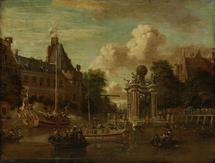 The arrival of the embassy of Muscovy in Amsterdam on August 1697 à Abraham Storck