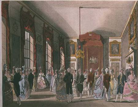 Drawing Room, St. James's, from Ackermann's 'Microcosm of London' à A.C. Rowlandson