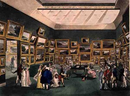 Exhibition of Watercoloured Drawings by the Society of Painters in Watercolours, from 'The Microcosm à A.C. Rowlandson