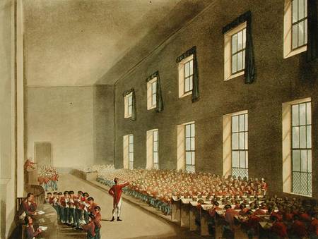 Military College, Chelsea, from 'Ackermann's Microcosm of London', engraved by Thomas Sunderland (fl à A.C. Rowlandson