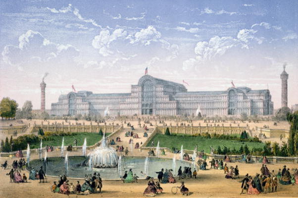 Crystal Palace, Sydenham, c.1862 (colour litho) à Achille-Louis Martinet
