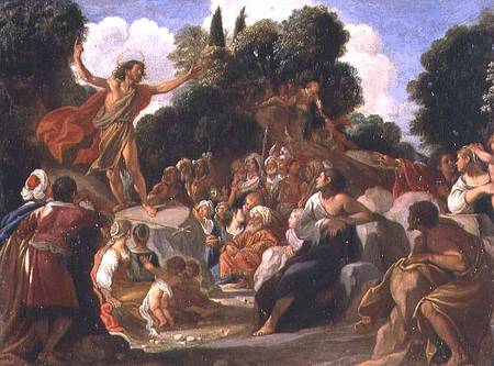 St. John the Baptist Preaching (panel) à Adam Elsheimer