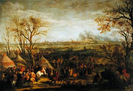 The Taking of Cambrai in 1677 by Louis XIV (1638-1715) à Adam Frans van der Meulen