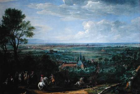 Louis XIV (1638-1715) at the Siege of Lille facing the Priory of Fives, August 1667 à Adam Frans van der Meulen