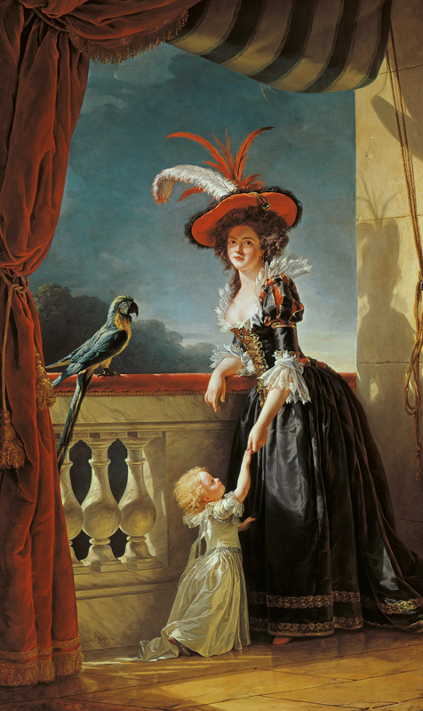 Portrait of Louise-Elisabeth de France (1727-59) Duchess of Parma and her son Ferdinand (1751-1802) à Adélaide Labille-Guiard