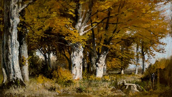 Forêt de réservation en automne. à Adolf Heinrich Lier