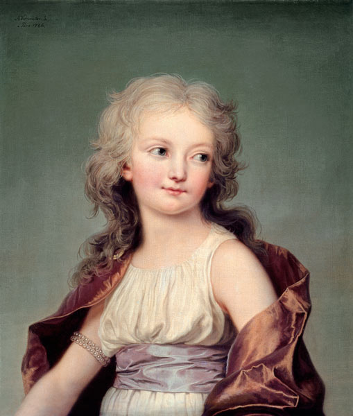 Portrait of Marie-Therese Charlotte of France (1778-1851) Duchess of Angouleme à Adolf Ulrich Wertmuller