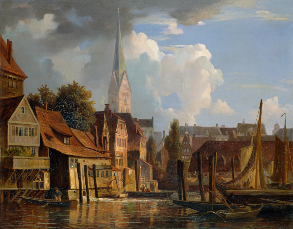 The Kleine Alster in 1842 à Adolf Vollmer