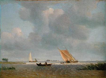 A fresh breeze on the Elbe à Adolf Vollmer