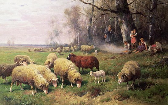 The Shepherd''s Family à Adolf Ernst Meissner