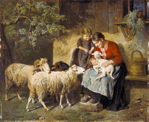l'agneau nouveau-né. à Adolph Eberle