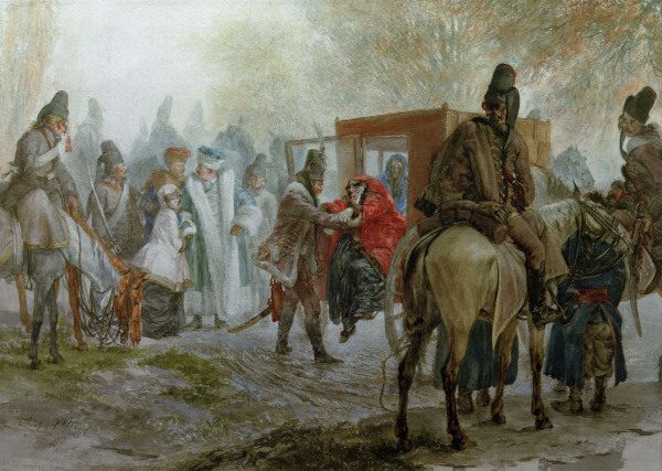 A.Menzel / Hussars and Polish Magnates à Adolph Friedrich Erdmann von Menzel
