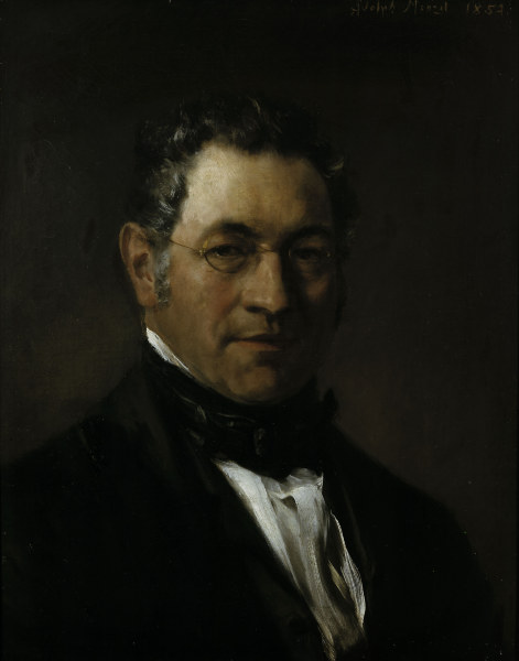 A.Menzel, Bildnis eines Herrn/ 1854 à Adolph Friedrich Erdmann von Menzel
