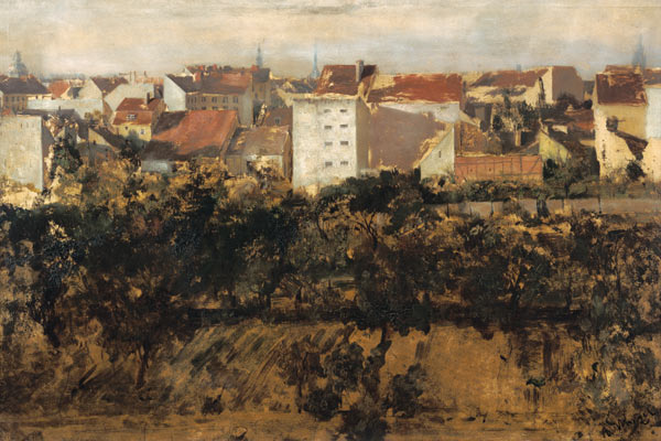 Vue sur les maisons de Berlin à Adolph Friedrich Erdmann von Menzel