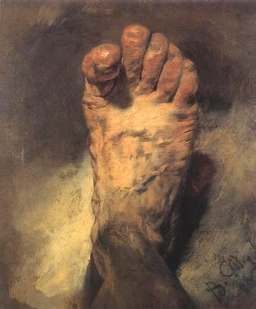 Le pied de l'artiste à Adolph Friedrich Erdmann von Menzel