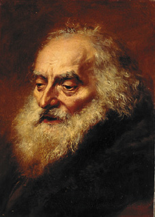 tête d'un juif âgé à Adolph Friedrich Erdmann von Menzel