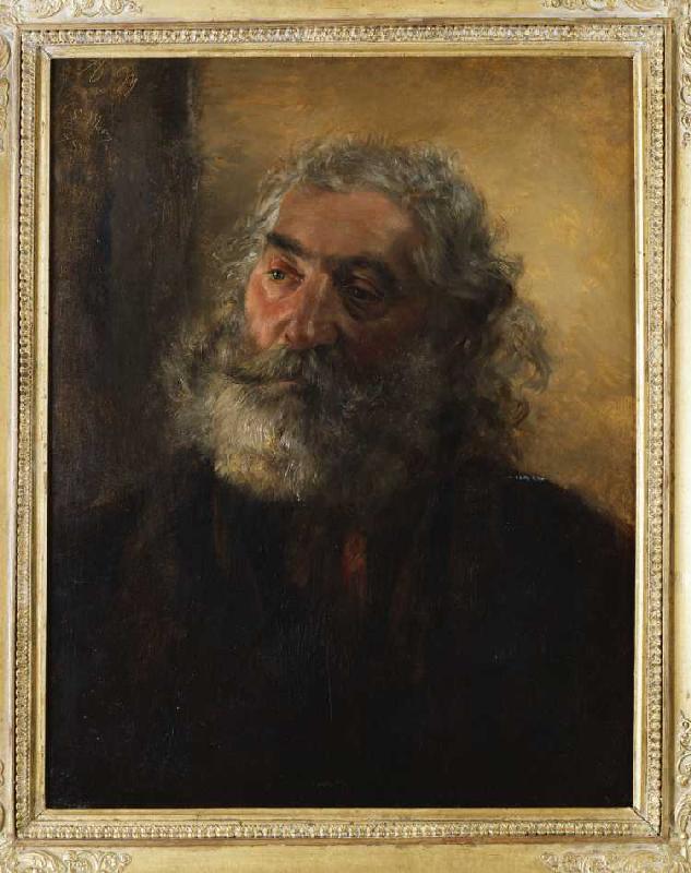 Portrait eines bärtigen Mannes à Adolph Friedrich Erdmann von Menzel