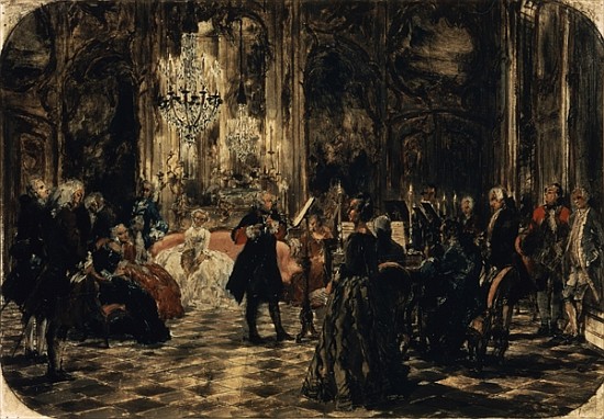 Sketch for The Flute Concert à Adolph Friedrich Erdmann von Menzel