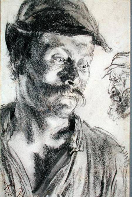 Study for 'The Ironmongers' à Adolph Friedrich Erdmann von Menzel