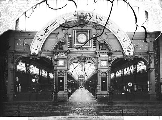 Portico of the Horology Pavilion at the Universal Exhibition, Paris à Adolphe Giraudon