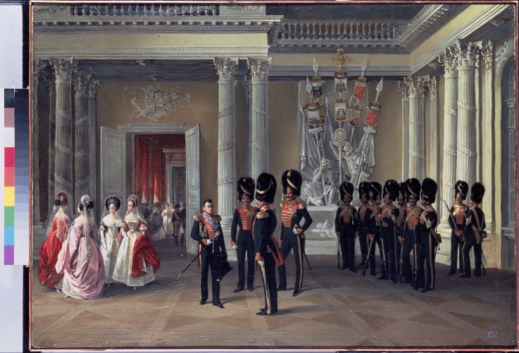 The Heraldic Hall in the Winter Palace in St. Petersburg à Adolphe Ladurner