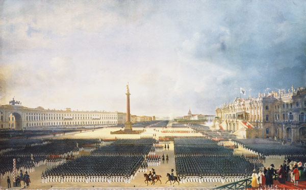 The Consecration of the Alexander Column in St. Petersburg on August 30th 1834 à Adolphe Ladurner
