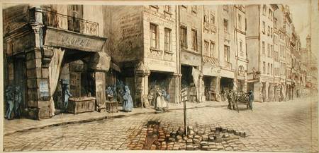 A Street (pen & ink and w/c on paper) à Adolphe Martial Potemont