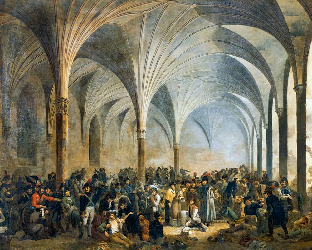 The Military Hospital of the French and Russians at Marienburg in June 1807 à Adolphe Roehn