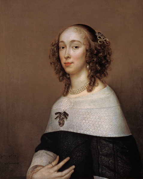 Bildnis einer Dame mit lockigem Haar à Adriaen Hannemann