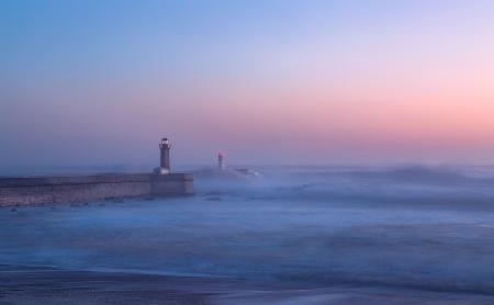 Lighthouse in Porto, Portugal.