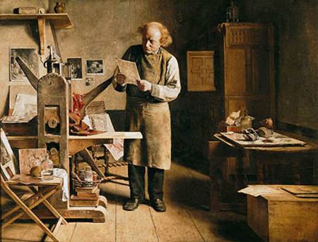 The Printer à Adrien Ferdinand de Braekeleer
