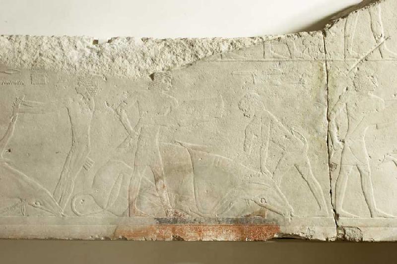 Relief aus dem Totentempel des Königs Sahure (mittlerer Teil) à Égyptien