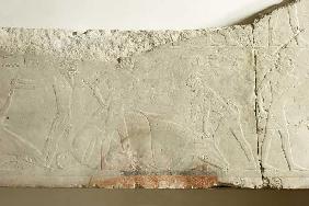 Relief aus dem Totentempel des Königs Sahure (mittlerer Teil)