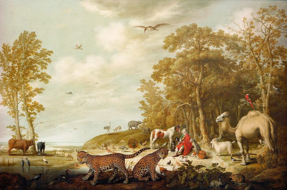 Orpheus with animals in a landscape à Aelbert Cuyp