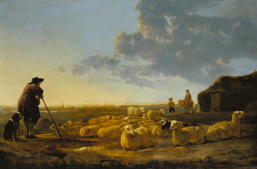 Herd of Sheep at Pasture à Aelbert Cuyp