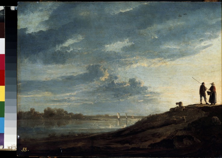 Sunset over the River à Aelbert Cuyp