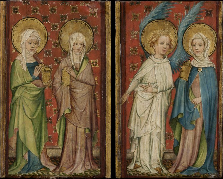 Two Wings of an Altar piece à Ancien maître des portes d'armoires d'Aix-la-Chapelle