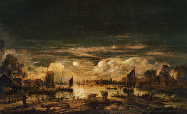 Moonlit Landscape à Aert van der l'Ancien Neer