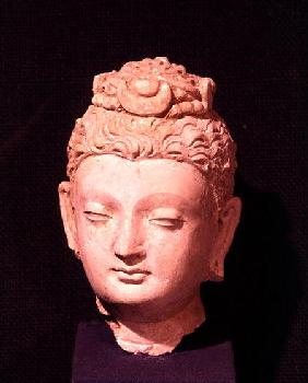 Head of a Buddha, Greco-Buddhist style, from Hadda