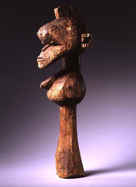 Baga D'Mba-Da-Tshol Head from Guinea (wood & nails) à Africain