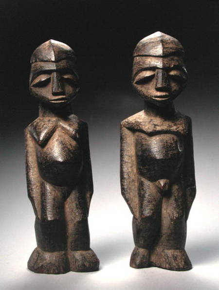 Two Lobi Figures, Ghana à Africain
