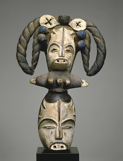 Mask with Janus Headdress à Africain