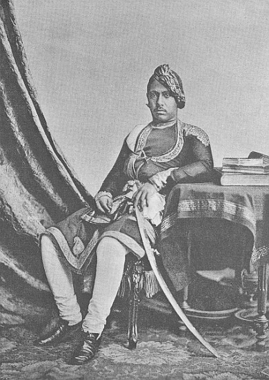 Maharaja Jashwant Singh of Bharatpur à (d'après) Photographe anglais
