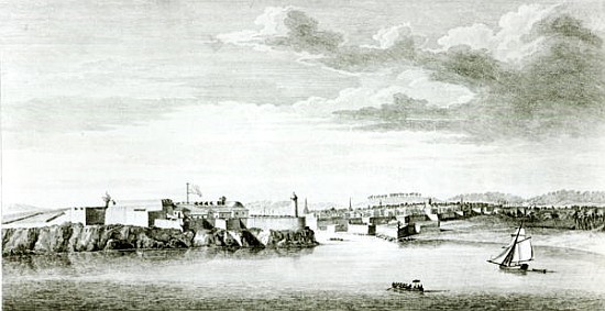 A Prospect of the Moro Castle and City of Havana from the sea; engraved by Pierre Charles Canot from à (d'après) École anglaise
