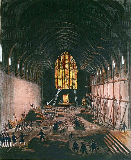 The Interior of Westminster Hall à (d'après) École anglaise